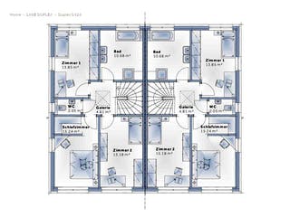 Fertighaus Duplex D124 von Vario-Haus - Österreich Schlüsselfertig ab 341050€, Cubushaus Grundriss 2