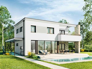 Fertighaus New Design Esprit SMALL von Vario-Haus - Deutschland Schlüsselfertig ab 453680€, Cubushaus Außenansicht 2