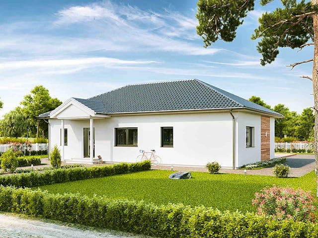 Fertighaus Family Compact von Vario-Haus - Deutschland Schlüsselfertig ab 336890€, Bungalow Außenansicht 1 Fertighaus Family Compact von Vario-Haus - Deutschland Schlüsselfertig ab 336890€, Bungalow Außenansicht 1
