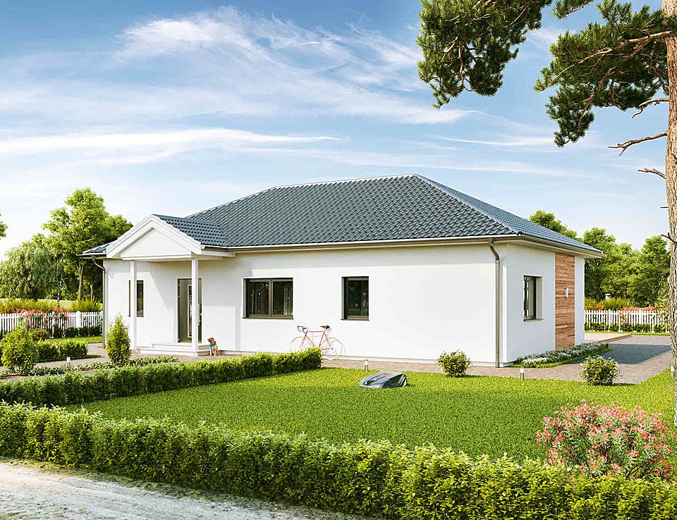 Fertighaus Family Compact von Vario-Haus - Deutschland Schlüsselfertig ab 285970€, Bungalow Außenansicht 1