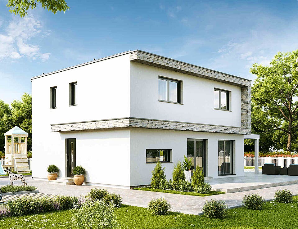 Fertighaus Family Edition von Vario-Haus - Österreich Schlüsselfertig ab 309460€, Cubushaus Außenansicht 2