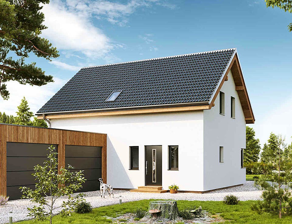 Fertighaus Family Emotion von Vario-Haus - Österreich Schlüsselfertig ab 311490€, Satteldach-Klassiker Außenansicht 2