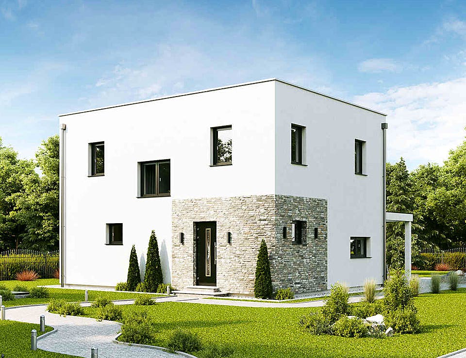 Fertighaus Family Flex von Vario-Haus - Deutschland Schlüsselfertig ab 313020€, Cubushaus Außenansicht 2