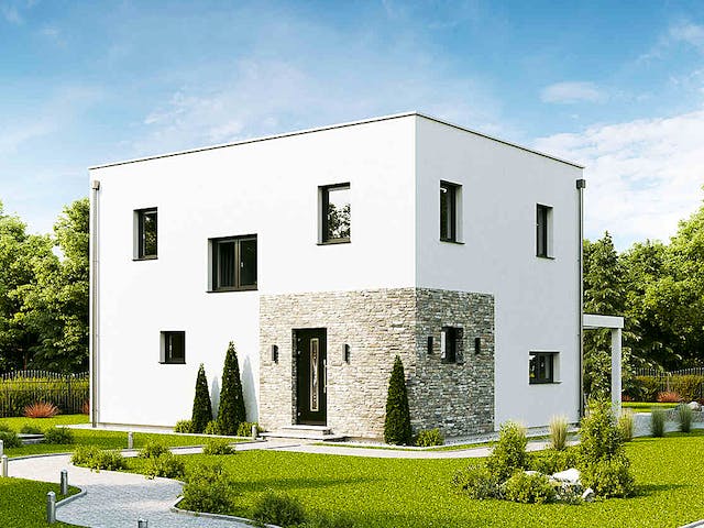 Fertighaus Family Flex von Vario-Haus - Deutschland Schlüsselfertig ab 313020€, Cubushaus Außenansicht 2