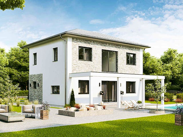 Fertighaus Family Flex von Vario-Haus - Deutschland Schlüsselfertig ab 313020€, Cubushaus Außenansicht 4