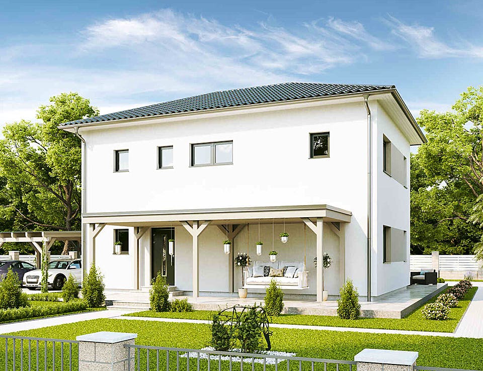 Fertighaus Family Life von Vario-Haus - Österreich Schlüsselfertig ab 345680€, Stadtvilla Außenansicht 2