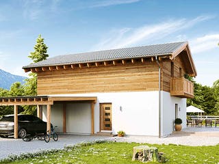 Fertighaus New Design Novum von Vario-Haus - Deutschland Schlüsselfertig ab 451170€, Satteldach-Klassiker Außenansicht 2