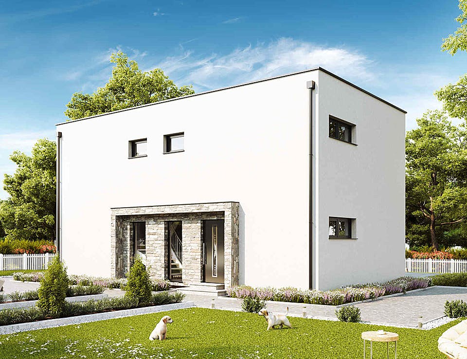 Fertighaus New Design Solair von Vario-Haus - Österreich Schlüsselfertig ab 355360€, Cubushaus Außenansicht 2
