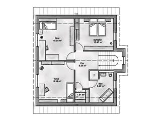 Massivhaus Veneratio von AUREA Massivhaus, Satteldach-Klassiker Grundriss 2