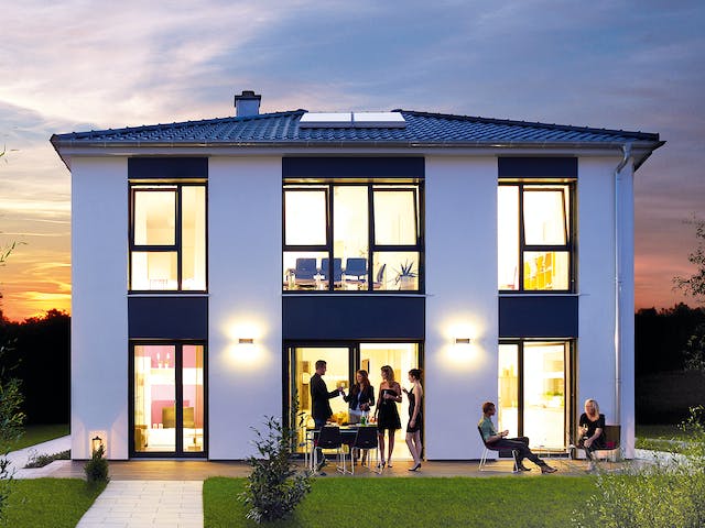 Fertighaus Villa 165 von Hanse Haus Schlüsselfertig ab 411021€, Stadtvilla Außenansicht 1