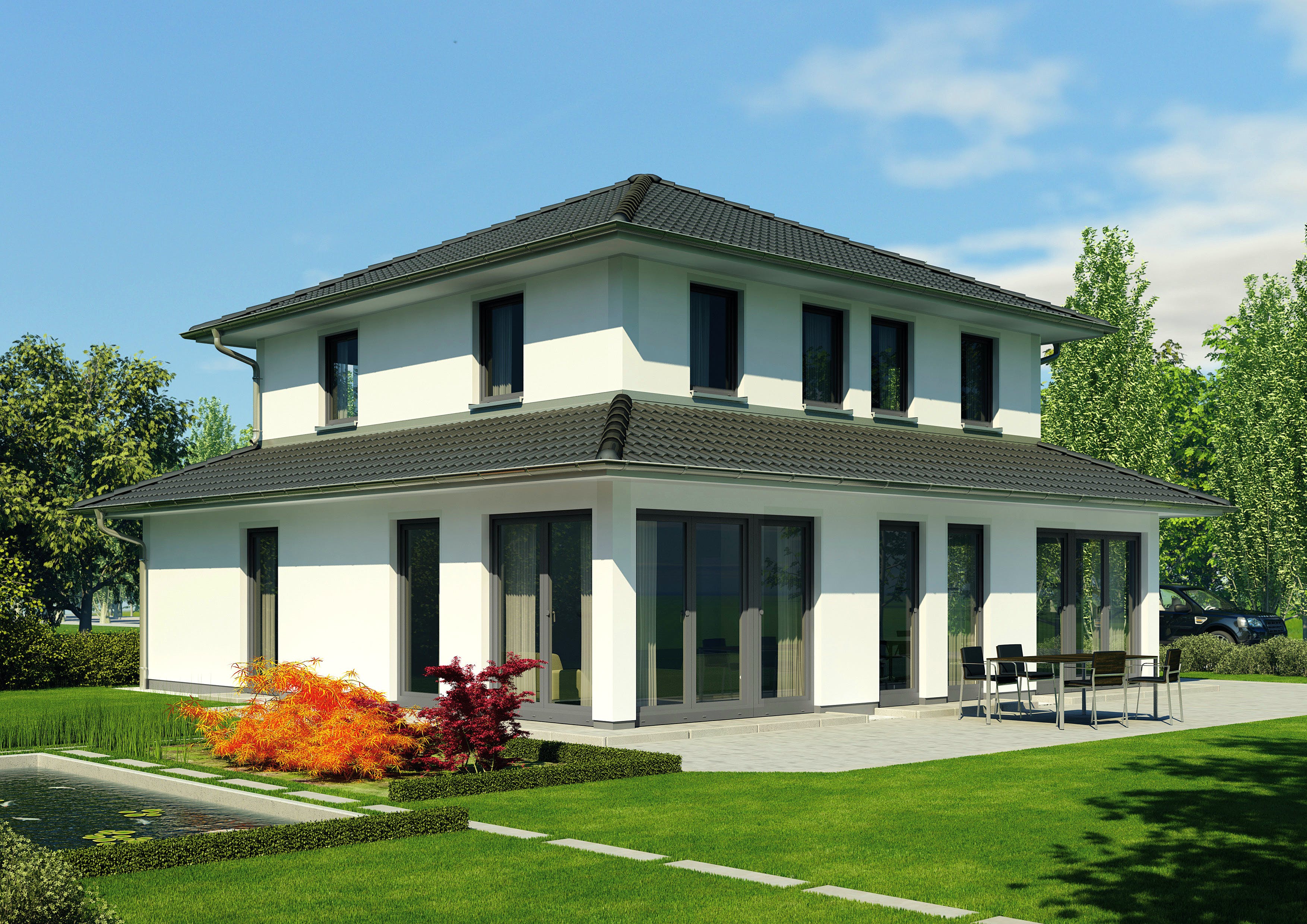 Massivhaus Arcus S10 von Heinz von Heiden Schlüsselfertig ab 213679€, Stadtvilla Außenansicht 1