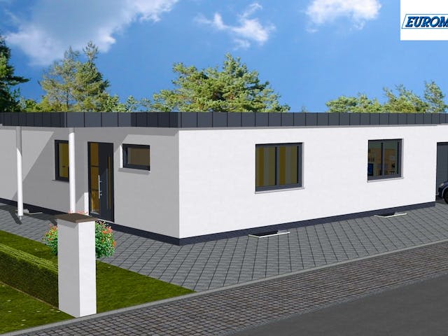 Massivhaus Vita 130 FD von EUROMAC 2 S.A.S. Bausatzhaus ab 29985€, Bungalow Außenansicht 1