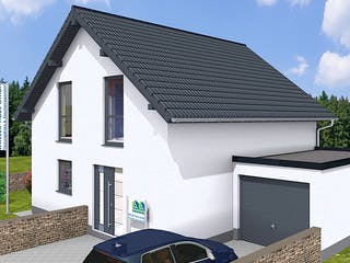 Massivhaus BASIC 105 SD von Wäller-Haus, Satteldach-Klassiker Außenansicht 2