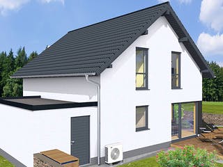 Massivhaus BASIC 105 SD von Wäller-Haus, Satteldach-Klassiker Außenansicht 3