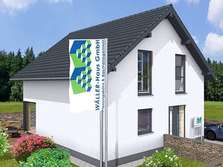 Massivhaus BASIC 105 SD von Wäller-Haus, Satteldach-Klassiker Außenansicht 4