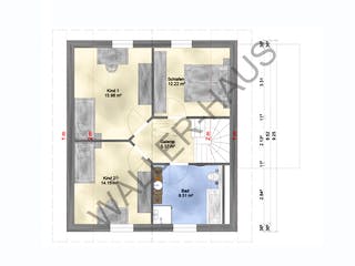 Massivhaus BASIC 105 SD von Wäller-Haus, Satteldach-Klassiker Grundriss 2