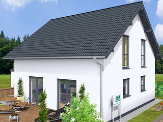 Massivhaus BASIC 110 SD von Wäller-Haus, Satteldach-Klassiker Außenansicht 2