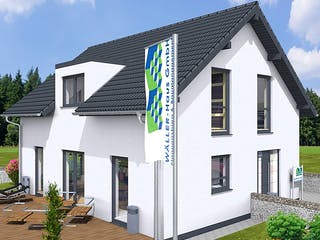 Massivhaus Basic 125 SD+FDG von Wäller-Haus, Satteldach-Klassiker Außenansicht 1