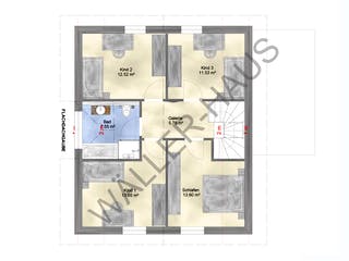 Massivhaus Basic 125 SD+FDG von Wäller-Haus, Satteldach-Klassiker Grundriss 2