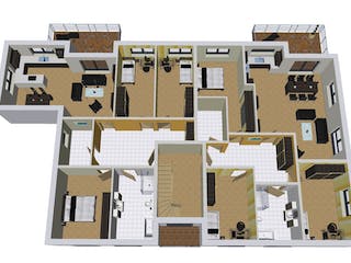 Massivhaus MFH-MULTI 6WE FD von Wäller-Haus Schlüsselfertig ab 1249900€, Cubushaus Grundriss 2