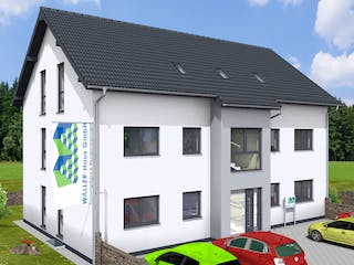 Massivhaus MFH-MULTI 6WE SD von Wäller-Haus Schlüsselfertig ab 699900€, Satteldach-Klassiker Außenansicht 4