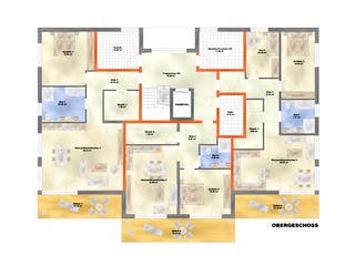 Massivhaus MFH-MULTI 8WE WD von Wäller-Haus Schlüsselfertig ab 1524900€, Stadtvilla Grundriss 2