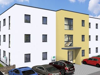 Massivhaus MFH-MULTI 9-WE FD von Wäller-Haus Schlüsselfertig ab 1499900€, Cubushaus Außenansicht 4