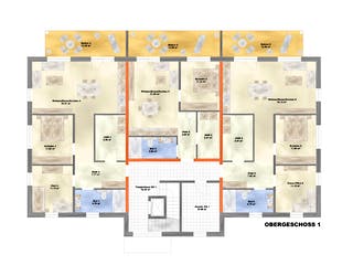 Massivhaus MFH-MULTI 9-WE FD von Wäller-Haus Schlüsselfertig ab 1499900€, Cubushaus Grundriss 2