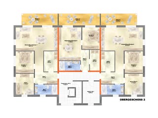 Massivhaus MFH-MULTI 9-WE FD von Wäller-Haus Schlüsselfertig ab 1499900€, Cubushaus Grundriss 3