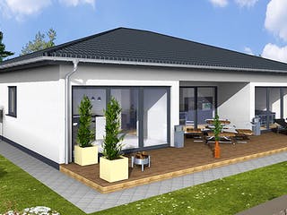 Massivhaus Vita 140 WD von Wäller-Haus, Bungalow Außenansicht 1
