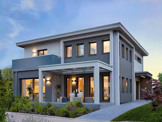 Fertighaus Ausstellungshaus Fellbach Stadtvilla von WeberHaus Schlüsselfertig ab 525000€, Stadtvilla Außenansicht 3