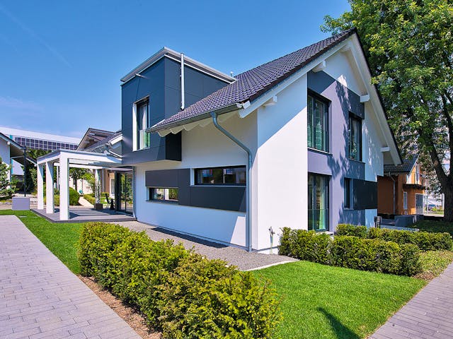 Fertighaus Ausstellungshaus Fellbach generation5.5 300 von WeberHaus Schlüsselfertig ab 499000€, Außenansicht 1