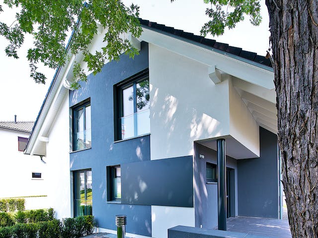 Fertighaus Ausstellungshaus Fellbach generation5.5 300 von WeberHaus Schlüsselfertig ab 499000€, Außenansicht 4