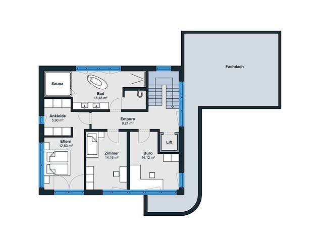 Fertighaus Ausstellungshaus Günzburg von WeberHaus Schlüsselfertig ab 525000€, Stadtvilla Grundriss 2
