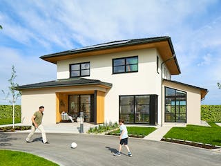 Fertighaus Ausstellungshaus Kappel-Grafenhausen von WeberHaus Schlüsselfertig ab 670000€, Stadtvilla Außenansicht 3