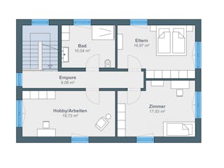 Fertighaus Ausstellungshaus Rheinau-Linx sunshine 220 von WeberHaus Schlüsselfertig ab 429000€, Grundriss 2