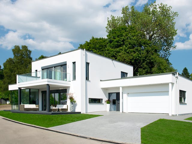 Fertighaus Ausstellungshaus Villingen-Schwenningen von WeberHaus Schlüsselfertig ab 600000€, Cubushaus Außenansicht 2