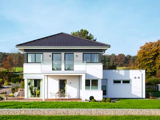 Fertighaus Ausstellungshaus Wenden CityLife 700 von WeberHaus Schlüsselfertig ab 489000€, Stadtvilla Außenansicht 1