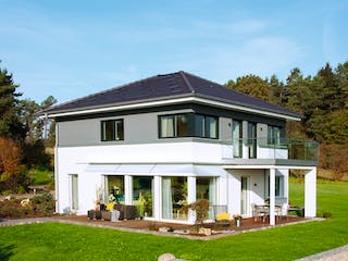 Fertighaus Ausstellungshaus Wenden CityLife 700 von WeberHaus Schlüsselfertig ab 489000€, Stadtvilla Außenansicht 3