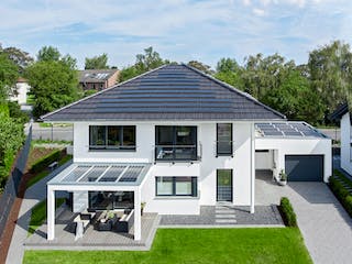 Fertighaus Ausstellungshaus Wuppertal CityLife 250 von WeberHaus Schlüsselfertig ab 595000€, Stadtvilla Außenansicht 3