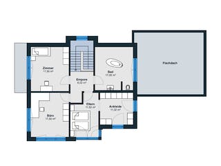 Fertighaus Ausstellungshaus Wuppertal CityLife 250 von WeberHaus Schlüsselfertig ab 595000€, Stadtvilla Grundriss 2