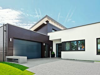 Fertighaus Ausstellungshaus Mannheim Bungalow von WeberHaus Schlüsselfertig ab 656000€, Bungalow Außenansicht 2