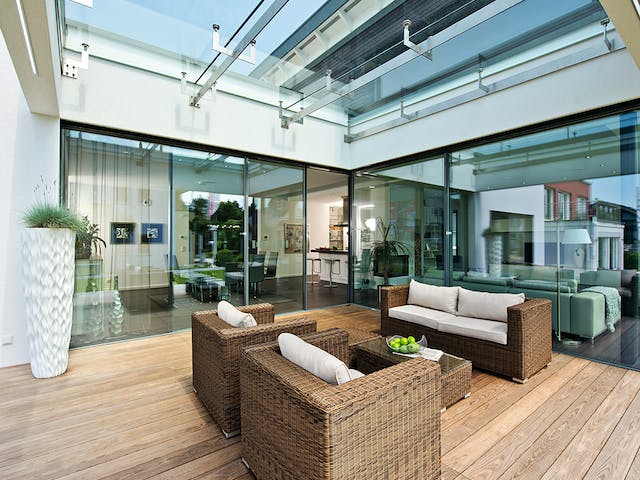Fertighaus Ausstellungshaus Mannheim Bungalow von WeberHaus Schlüsselfertig ab 656000€, Bungalow Außenansicht 3