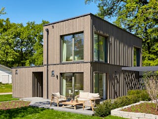 Fertighaus Option 2VG von WeberHaus Schlüsselfertig ab 249000€, Cubushaus Außenansicht 1