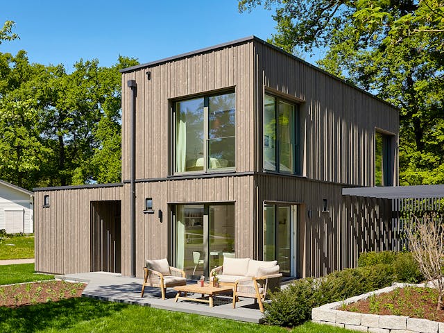 Fertighaus Option 2VG von WeberHaus Schlüsselfertig ab 249000€, Cubushaus Außenansicht 1