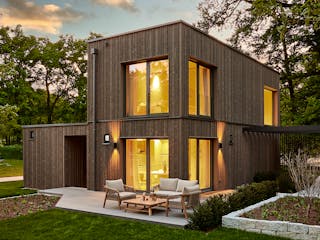Fertighaus Option 2VG von WeberHaus Schlüsselfertig ab 249000€, Cubushaus Außenansicht 3