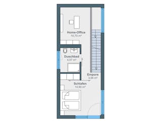 Fertighaus Option 2VG von WeberHaus Schlüsselfertig ab 249000€, Cubushaus Grundriss 2