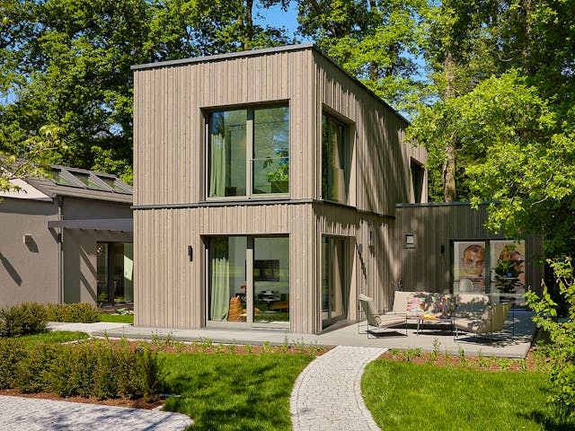 Fertighaus Option mit Anbaumodul von WeberHaus Schlüsselfertig ab 289500€, Cubushaus Außenansicht 1 Fertighaus Option mit Anbaumodul von WeberHaus Schlüsselfertig ab 289500€, Cubushaus Außenansicht 1