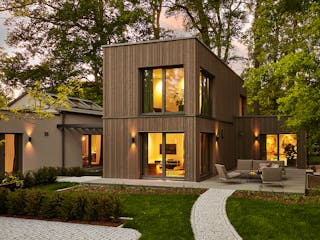 Fertighaus Option mit Anbaumodul von WeberHaus Schlüsselfertig ab 289500€, Cubushaus Außenansicht 2