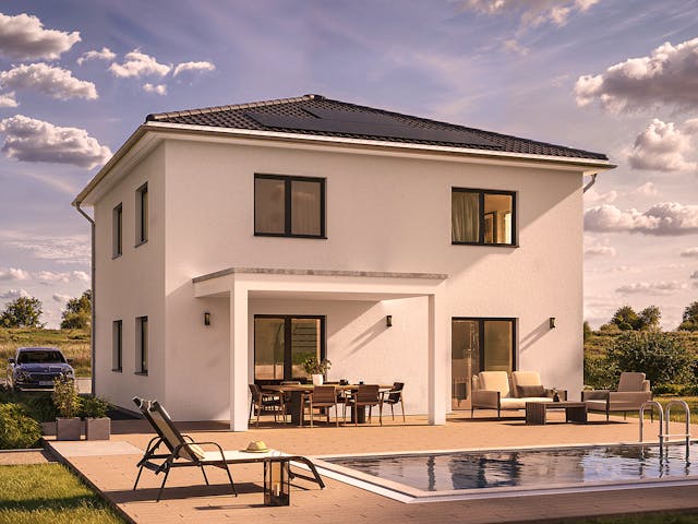 Fertighaus Jubiläumshaus CityLife 405 von WeberHaus Schlüsselfertig ab 368650€, Stadtvilla Außenansicht 1 Fertighaus Jubiläumshaus CityLife 405 von WeberHaus Schlüsselfertig ab 368650€, Stadtvilla Außenansicht 1